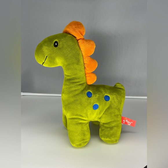 Gitzy Baby Plush Dinosaur Stuffed Animal Cuddle Toy with Rattle Green 2017 14” - Picture 4 of 12